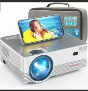 DBPOWER Native 1080P WiFi Bluetooth Portable Projector 8000L Compatible Home USA