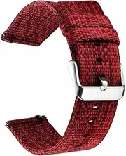 VEVEL 20mm Watch Band for Samsung Galaxy Watch4 Classic 46 42mm Smartwatch Nylon Sport Bracelet Watch 4 44 40mm Strap Watchband Correa (Color : Red, Size : Galaxy Watch4 44mm)