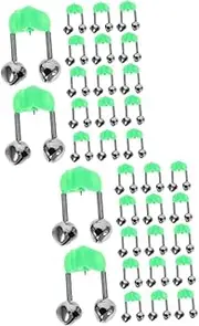Kisangel Fishing Bell Clip Fishing Bells for Fishing Rods Fishing Rod Bell Fish Rod Alarm Bells Fishing Alarming Bells Night Fishing Bell Fishing Twin Bells Fishing Alarm Bells Abs