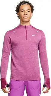 [Nike] Therma-FIT Repel Element Men's 1/4-Zip Running Top, Rosewood/Rose Fuchsia/Heather, M Regular US