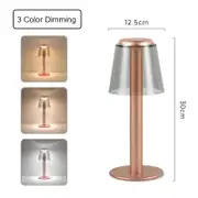 GGP Gold Stylish Transparent Desk Lamp With Touch Control, Led, Type C Charging Simple And Modern Design