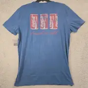 Lucky Brand Coke Shirt ADULT EXTRA LARGE XL BLUE Coca Cola MENS CASUAL Cans NWT