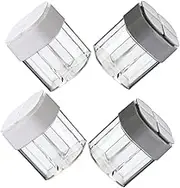 Alipis Multi Spice Container Travel Condiments with Airtight Lids Flip Top Design for Salt Sugar Pepper Chili for Kitchen Bbq Use in Grey
