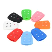 Car Key Cover 5 Buttons Silicone Remote Smart Key Cover Case For Cadillac SRX XTS CTS ATS-L 29 BLUE