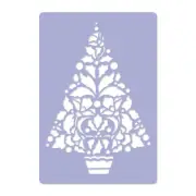 reusable PLASTIC Window Christmas STENCIL 30x42cm to 65x95cm CHRISTMAS TREE