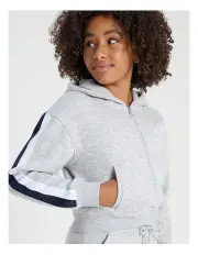[Tilii] Essentials Zip Thru Hoodie in Grey Marle
