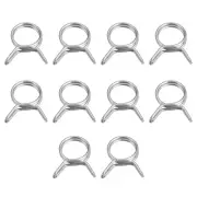 Double Wire Spring Hose Clamp 10pcs 304 Stainless Steel 10mm Spring Clips