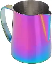 600ml Coffee Pitcher - Stainless Steel Titanize Milk Frothing Jug - Color Coffee Latte Mug - for Latte Art (Colorful)