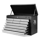 Lockable 10 Drawers Tool Box Chest Toolbox Cabinet Garage Workshop Storage Grey