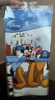 Peel and Stick Decor Wall Decals Mickey and Friends 30 Pc Roommates RARE