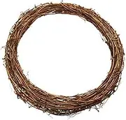FRAKYEN Grapevine Wreaths Twig Wreath Form Rattan Twig DIY Wreath Base Natural Vine Wreath for Holidays Wedding Party Door Wall Home Decor 4 Inch