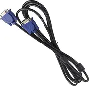 OSALADI Computer Vga Cable 3m Length Svga to Wuxga Black with Blue Connector Ferrite Core Minimize Crosstalk EMI Rfi Shielded