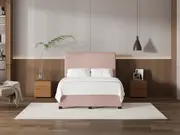 My Style Tapered Headboard & Slimline Base - Double / Rosewater / Drawer Base