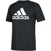 Adidas Climalite Black Heather Performance Synthetic Dry Wicking T-Shirt