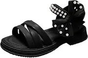 [Egmy] Summer Girls Sandal Closed Toe Sandals Pearl Glitter Diamond Crystal Bow Bubble Slides Shoes for Little Child