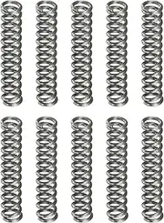 uxcell 10Pcs Compression Spring, 3mm OD, 0.5mm Wire Size, 15mm Free Length, Spring Steel Construction Extended Mechanical Compression Springs for Shop and Home Repairs, Silver Tone