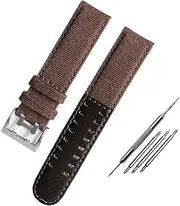 [BANDKIT] Canvas leather strap is suitable for Hamilton Khaki field watch H68201993 H7060596 For Seiko strap 20mm 22mm buckle