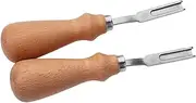 Piece Set of Leather Edger Skiving Tool Wooden Handle for Leather Art for Home and Store