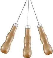 Tofficu 3pcs Leather Craft Awls Diy Sewing Tools Stitching Prickers Scratch Awls for Leather Craft