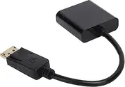 XUMIUZIY DP to VGA Adapter, 10.8Gbps Built-in Conversion Chip Lock Design DP to VGA Adapter Dock Hub Widely Compatibility Anti- Anti-Corrosion