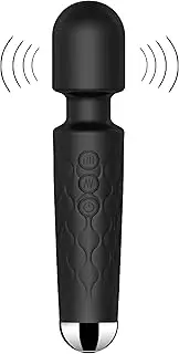 Women Vibrator,Adult Sex Toy Wand, G Spot Dildo, Clit Vibrator, Sex Vibrators,Clitoris Stimulation,with 8 Speeds & 20 Patterns, Quiet,Fully Waterproof,Vibrating Wand for her Pleasure (Black)