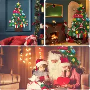 DIY Felt Christmas Tree, DIY Christmas Tree with LED String Lights For Kids Xmas