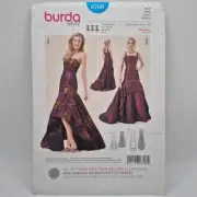 Burda 6708 Womens Sz 8-18 Dress Evening Prom Formal Sewing Pattern UNCUT