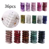 在飛比找蝦皮購物優惠-36PCS Christmas balls set 4cm 