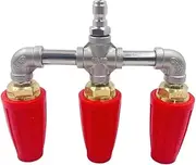 Triple Turbo Nozzle Pressure Washer,360° Rotating Nozzle Triple Nozzle Pressure Quick Nozzle with 1/4" Connecto Washer,Turbo