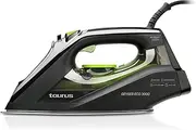 Taurus Steam iron with a power of 3000 W, steam stroke of 200 g/min, with precision tip, ECO position, anodised sole, sliding system, limescale protection system, water spray, colour: black