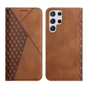 F Samsung S22 Ultra S21 S20+ Slot Card Case Leather Shockproof Flip Holder Cover