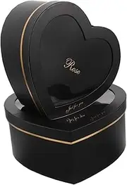 Baluue 2pcs Boxes Valentine's Day present Box Prize Ribbon Door Decoration Topper Decorations Honorable Ribbon Badge Hanging Decorations Supply Nut Crimp Wire Buckle Calendar Lid Paper Black