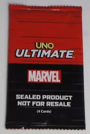 2022 UNO Ultimate MARVEL Sealed 4 Card Pack Foil Chase Unopened - BRAND NEW