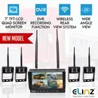 7Digital Wireless 7" Monitor Splitscreen 4x Reversing Camera DVR 12V 24V Truck