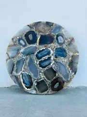 ROund Agate Table top, Natural Brown Agate Table, Agate small top,