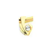 14k Yellow Gold 9x7mm Oval Cubic Zirconia slide