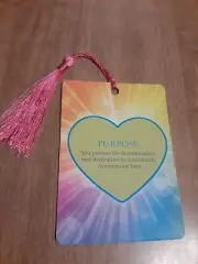 "Purpose" Love Affirmation Bookmark Tarot Oracle Card Gift Purified&Charged
