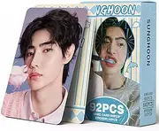 92 PCS En hypen Photocards 60 PCS Lomo Cards Set 32 PCS En hypen Stickers En hypen Postcard Gift Merchandise for Boys and Girls (SUNGHOON)