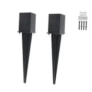 Pcs 4 "x 4 "Fence Post Anchors Ground Spike (Actual 3.6 ” X 3.6”)，Heavy Duty 2