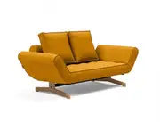 Ghia single sofa bed with oak leg - innovation living
