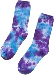 [ESOMAVRIX] 1 Pair Tie-dyed Cotton Socks Leisure Socks Lightweight Socks Color Socks Warm Socks Silk Stockings for Women Novelty Cotton Sock Middle Tube Sock Tie-dyed Socks Sport Socks/840