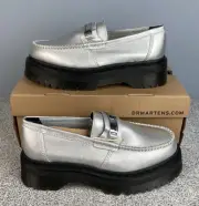 Dr Martens Loafers Penton II Quad Retro Men 8/Women 9 Metallic Silver Chunky