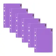 6pc Colourhide Bindermate A5 Pencil Case Insert Organiser For Binders Purple