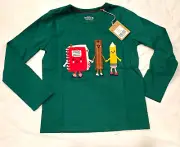 Mini Boden Applique School Shirt Pencil Green NWT New 8-9