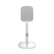 Telescopic Tablet Stand Desktop Phone Holder Support 4-12.9 Inch Device Silver