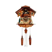 Traditional German Style Cuckoo Clock Black Forest House Clock with Moving Wo...