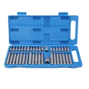 40pcs Allen Key Torx Hex Star and Spline Socket Bit Set