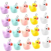 [STOBOK] Elegant Resin Jewelry Charms Mini Ducks Charms for Diy Jewelry Making Craft Supplies