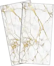 HAISUKA White Gold Marble Lightweight Hand Towels for Kitchen Bathroom Decorative Thin Bath Towels Soft Absorbent Kitchen Hand Towels Modern Bathroom Hand Towels for Home Kitchen Bathroom Decor