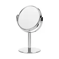 在飛比找momo購物網優惠-【KELA】雙面高腳放大桌鏡 銀(鏡子 化妝鏡)